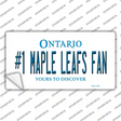 Number 1 Maple Leafs Fan Novelty Sticker Decal Small