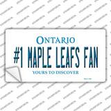 Number 1 Maple Leafs Fan Novelty Sticker Decal Small