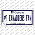 Number 1 Canadiens Fan Novelty Sticker Decal Small