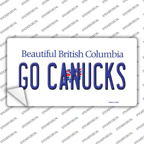 Go Canucks Novelty Sticker Decal Small