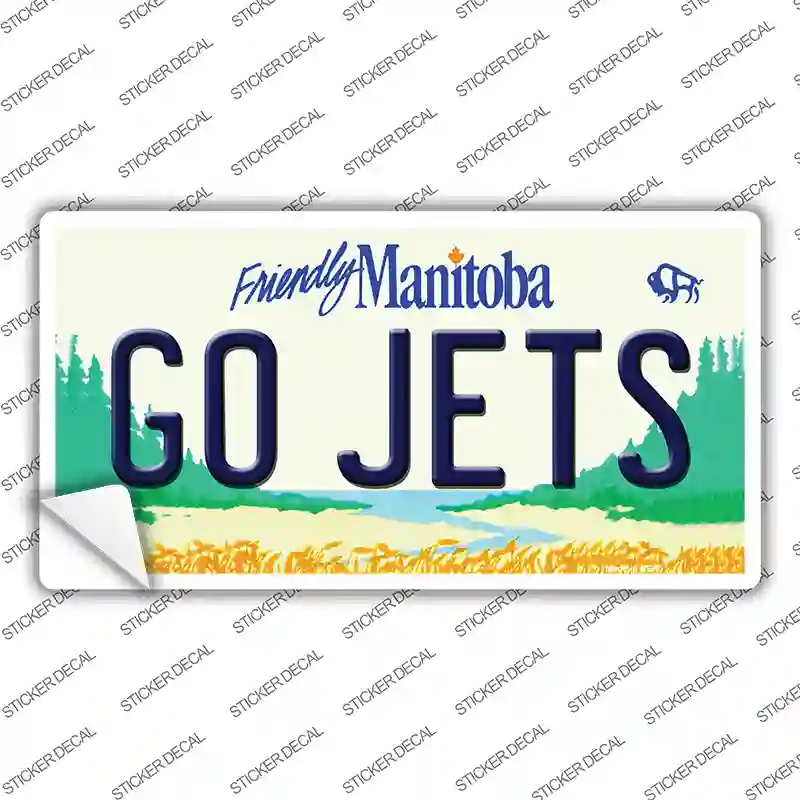 Go Jets Manitoba Novelty Sticker Decal Small