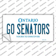 Go Senators Novelty Sticker Decal Small