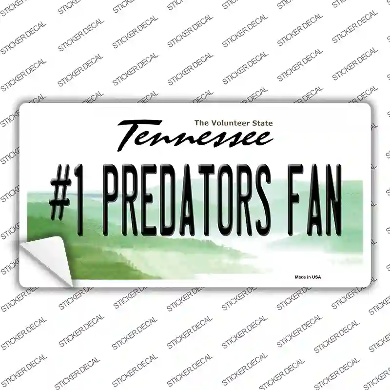 Number 1 Predators Fan Novelty Sticker Decal Small