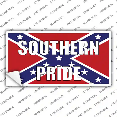 Southern Pride Confederate Novelty Sticker Decal Small