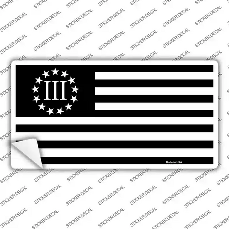 3 Percenter American Flag Novelty Sticker Decal Small