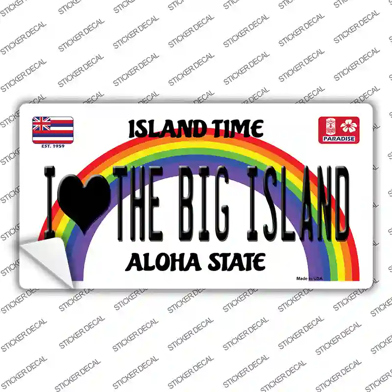 I Heart Big Island Novelty Sticker Decal Small