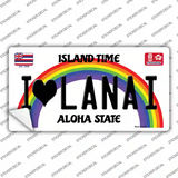 I Heart Lanai Novelty Sticker Decal Small