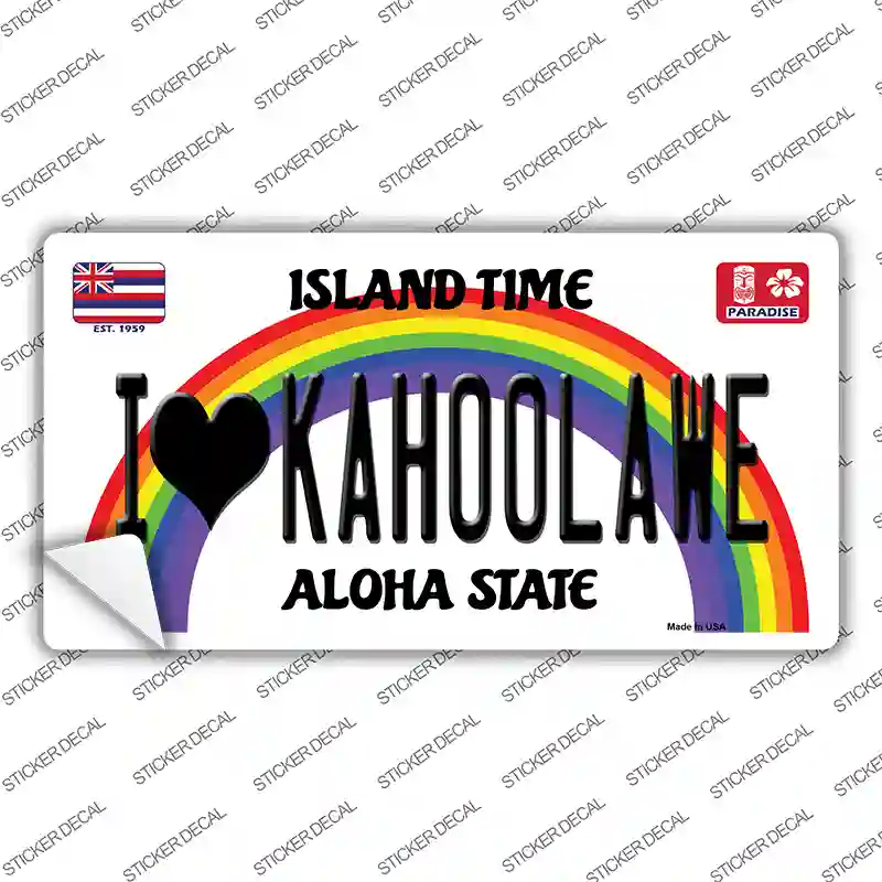 I Heart Kahoolawe Novelty Sticker Decal Small