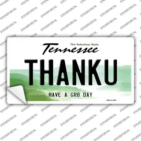 Thank You Novelty Sticker Decal Small