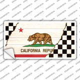 California Racing Flag Novelty Sticker Decal Small