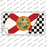 Florida Racing Flag Novelty Sticker Decal Small