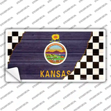 Kansas Racing Flag Novelty Sticker Decal Small