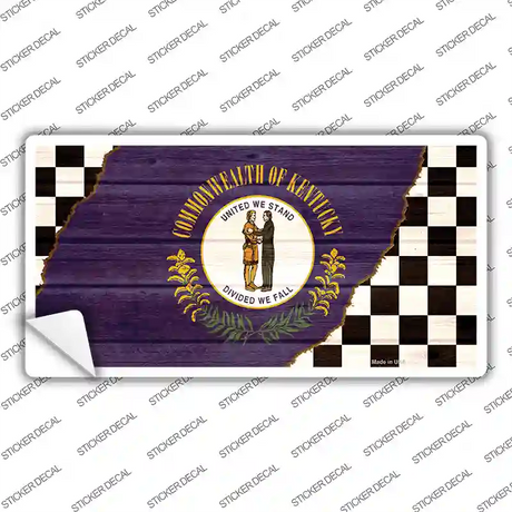 Kentucky Racing Flag Novelty Sticker Decal Small