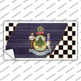 Maine Racing Flag Novelty Sticker Decal Small