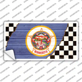 Minnesota Racing Flag Novelty Sticker Decal Small