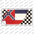 Mississippi Racing Flag Novelty Sticker Decal Small