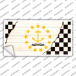 Rhode Island Racing Flag Novelty Sticker Decal Small