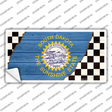 South Dakota Racing Flag Novelty Sticker Decal Small