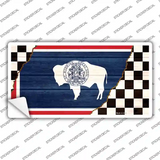 Wyoming Racing Flag Novelty Sticker Decal Small