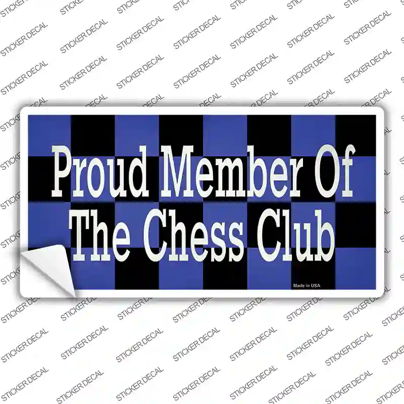 Chess Club Member Novelty Sticker Decal