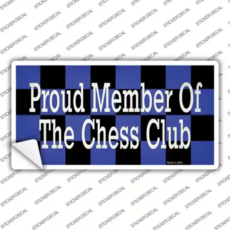 Chess Club Member Novelty Sticker Decal
