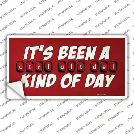 Ctrl Alt Del Day Novelty Sticker Decal