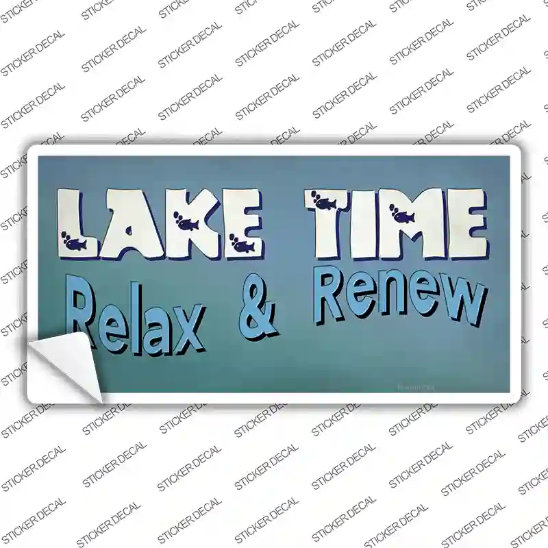 Lake Time Novelty Sticker Decal