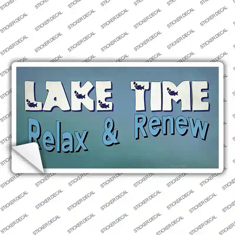 Lake Time Novelty Sticker Decal