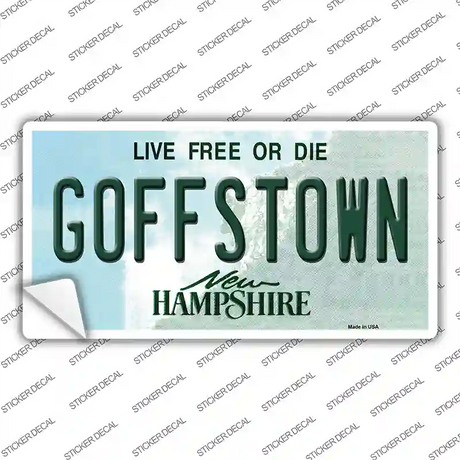 Goffstown New Hampshire Novelty Sticker Decal Small