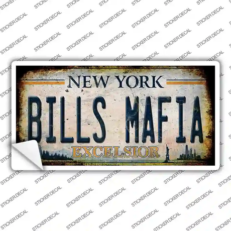 Bills Mafia New York Rusty Novelty Sticker Decal Small