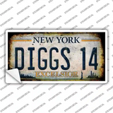 Diggs 14 Excelsior New York Rusty Novelty Sticker Decal Small