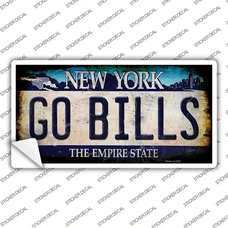 Go Bills New York Rusty Novelty Sticker Decal Small