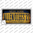 Allen Diggs 21 NY Yellow Rusty Novelty Sticker Decal Small