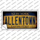 Allentown NY Yellow Rusty Novelty Sticker Decal Small