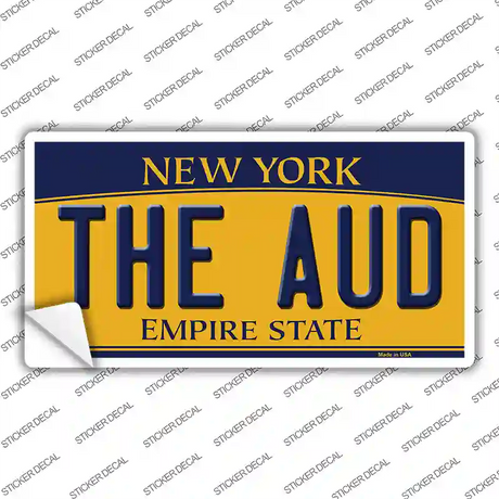 The Aud NY Yellow Novelty Sticker Decal Small