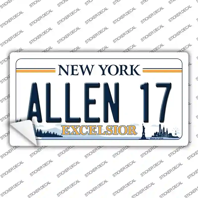 Allen 17 NY Excelsior Novelty Sticker Decal Small