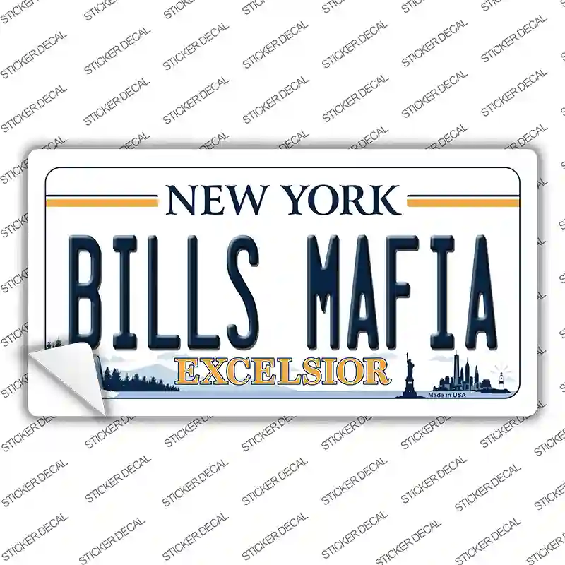 Bills Mafia NY Excelsior Novelty Sticker Decal Small