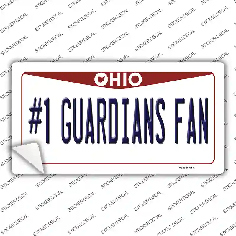 Number 1 Guardians Fan Ohio Novelty Sticker Decal