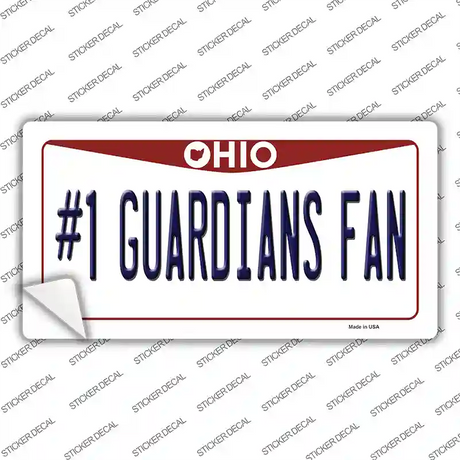 Number 1 Guardians Fan Ohio Novelty Sticker Decal Small