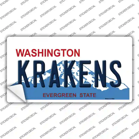 Krakens Washington Novelty Sticker Decal Small