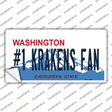 Number 1 Krakens Fan Washington Novelty Sticker Decal Small