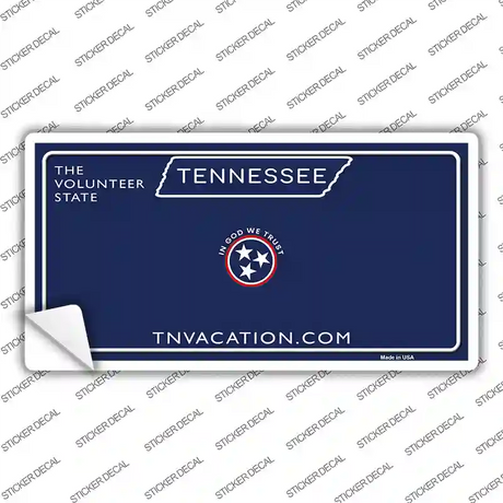 Blank Tennessee Blue Novelty Sticker Decal Small