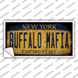 Buffalo Mafia NY Rusted Yellow Novelty Sticker Decal Small