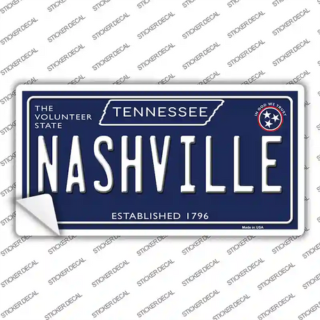 Nashville Tennessee Blue Novelty Sticker Decal Small