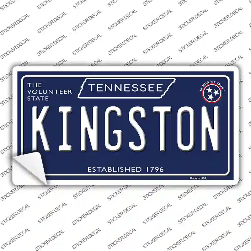 Kingston Tennessee Blue Novelty Sticker Decal Small