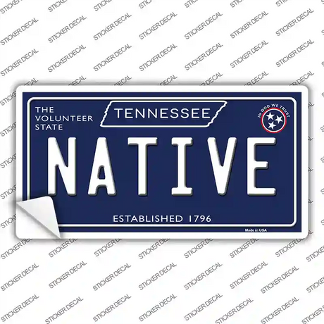 Native Tennessee Blue Novelty Sticker Decal Small