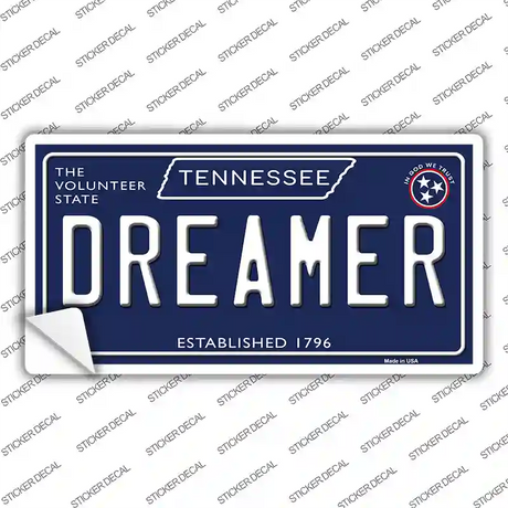 Dreamer Tennessee Blue Novelty Sticker Decal Small