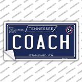 Coach Tennessee Blue Novelty Sticker Decal Small