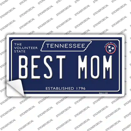 Best Mom Tennessee Blue Novelty Sticker Decal Small