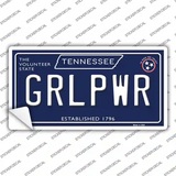 Grlpwr Tennessee Blue Novelty Sticker Decal Small